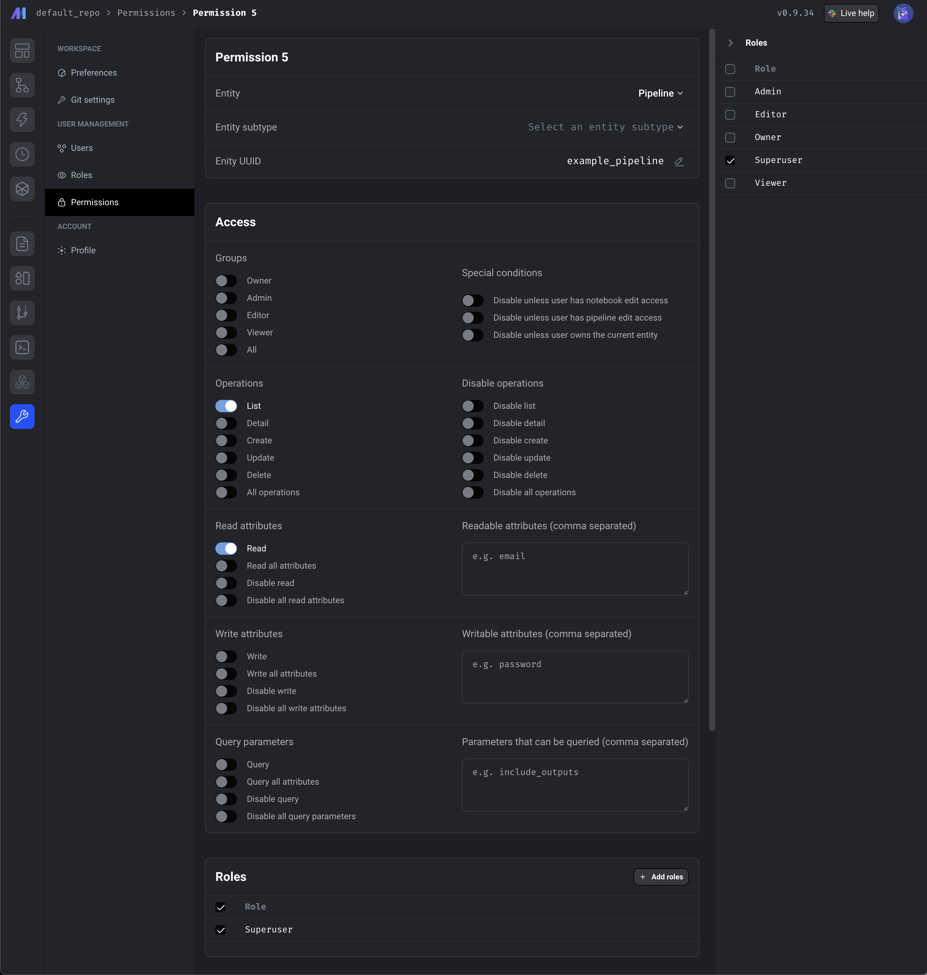 Permissions