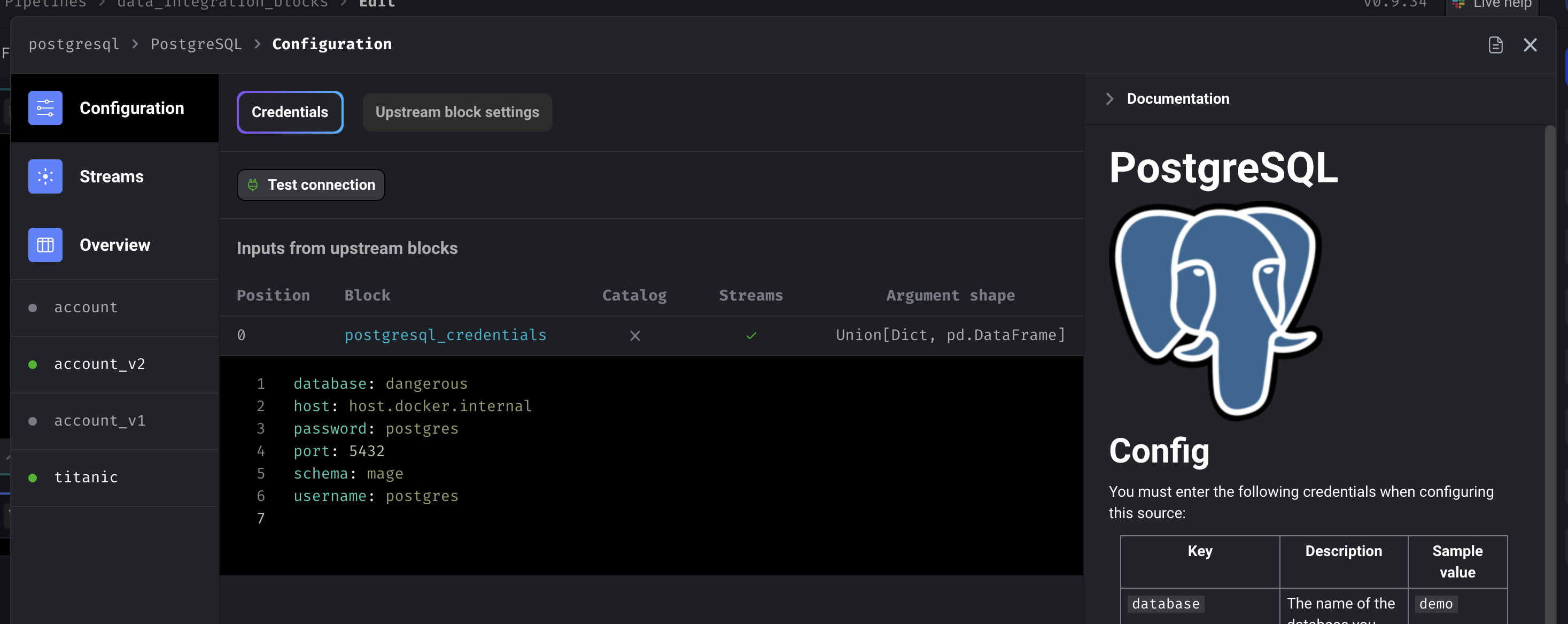Pre-built data integrations for 3rd party sources