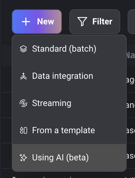 Generate pipeline using AI