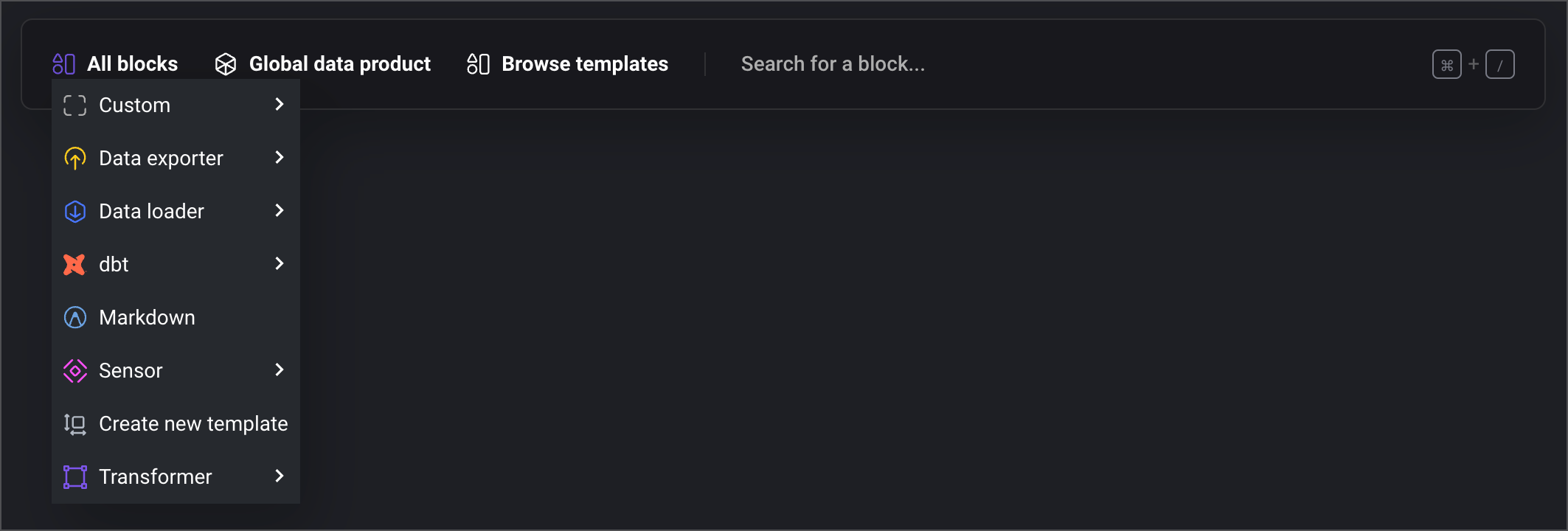 Custom button layout