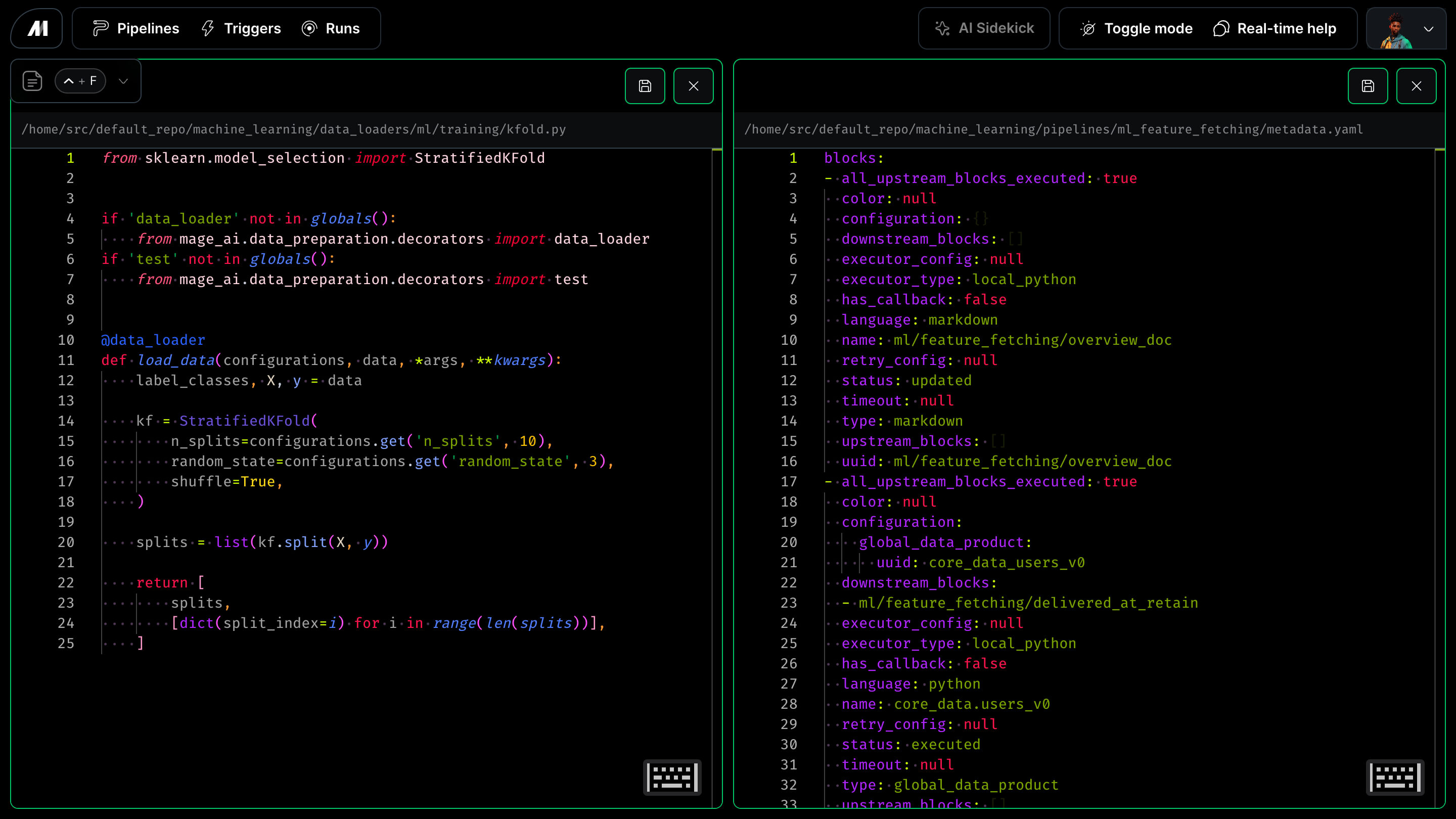 Mage Pro Code editor