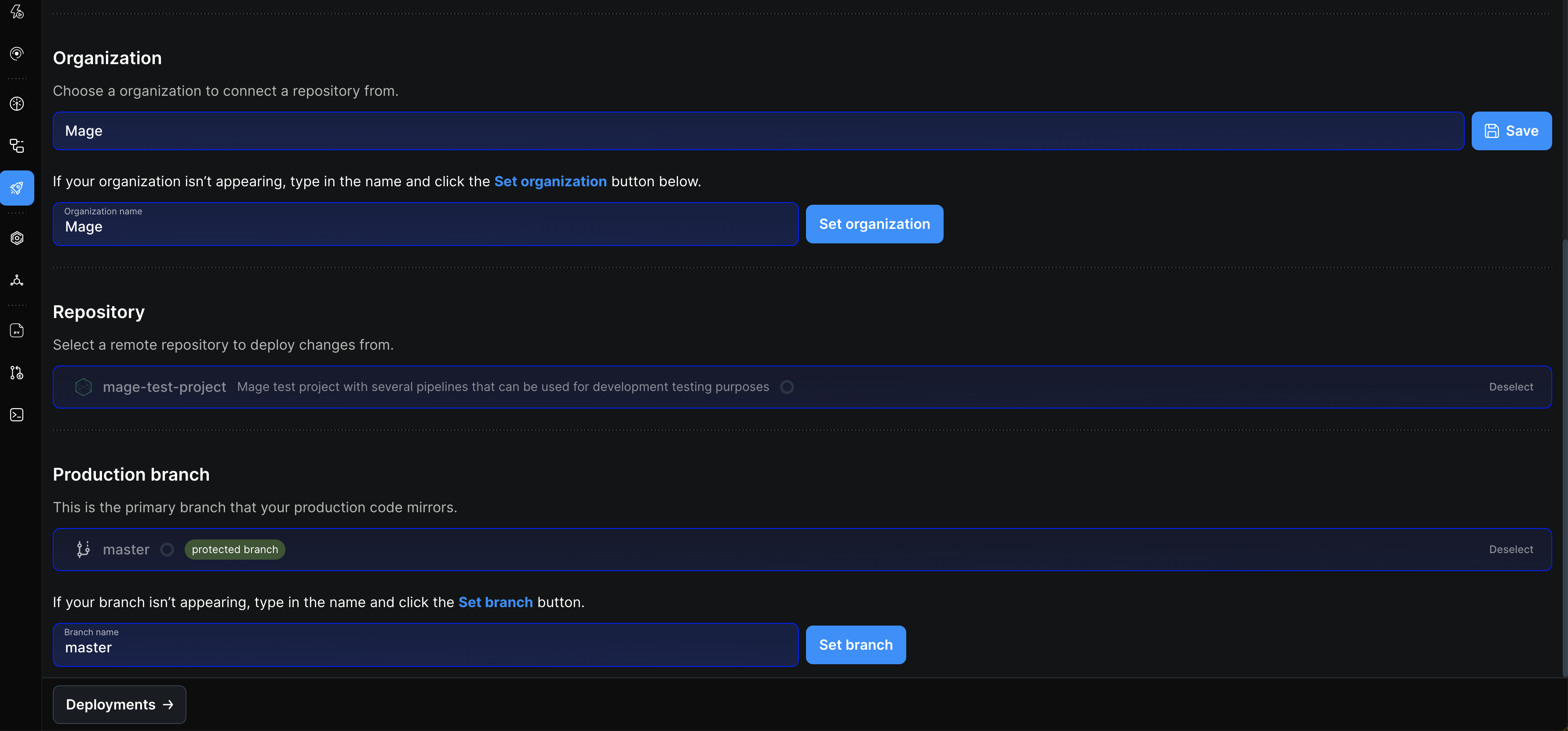 Mage Pro install app button
