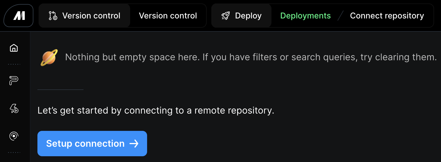 Mage Pro deployments button