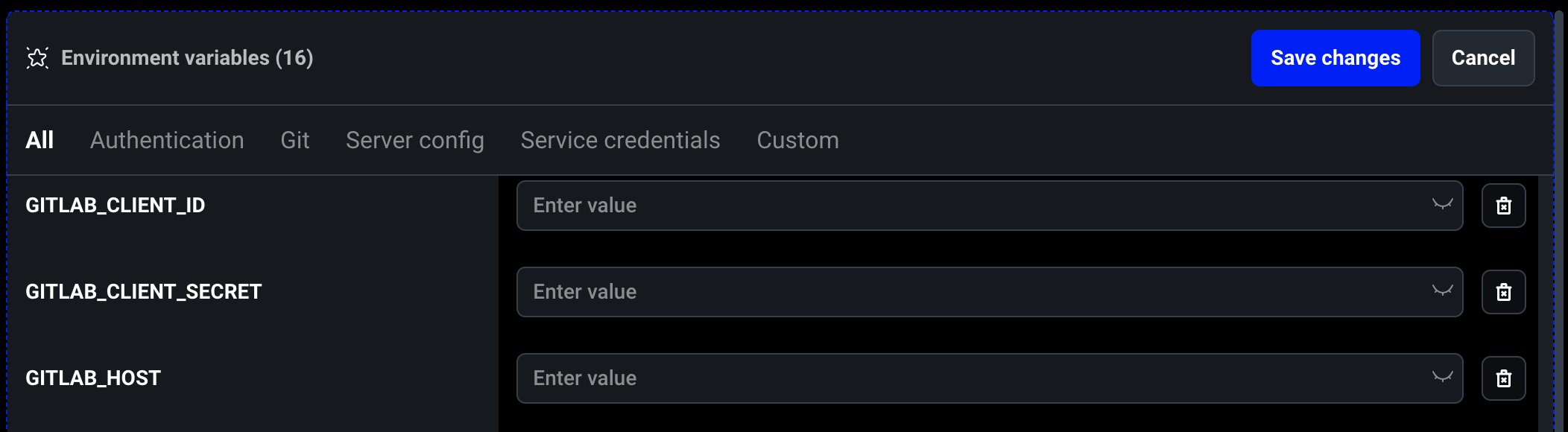 GitLab Environment Variables