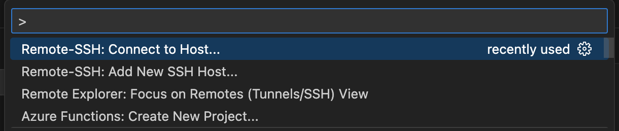 Connect to SSH host