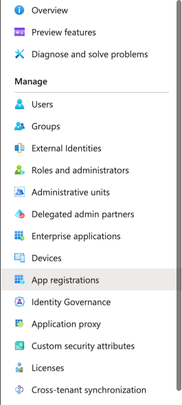 App registrations
