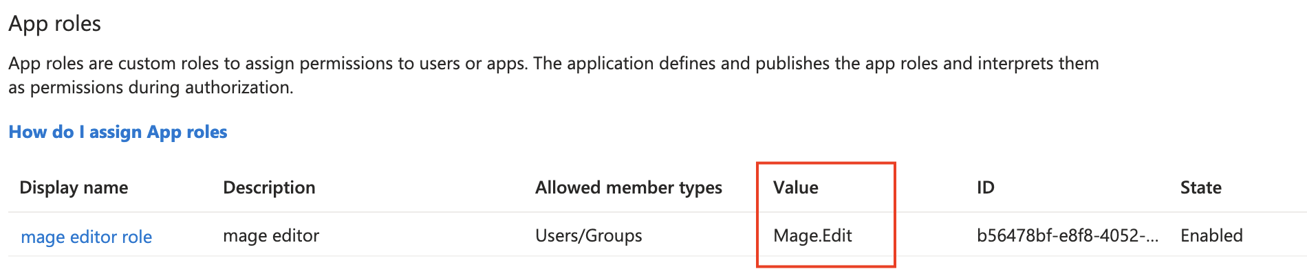 App roles