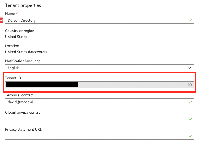 Active Directory Tenant ID