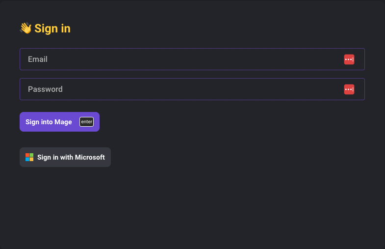 Sign in with Microsoft