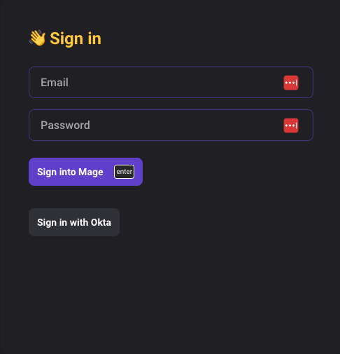 Sign in with Okta