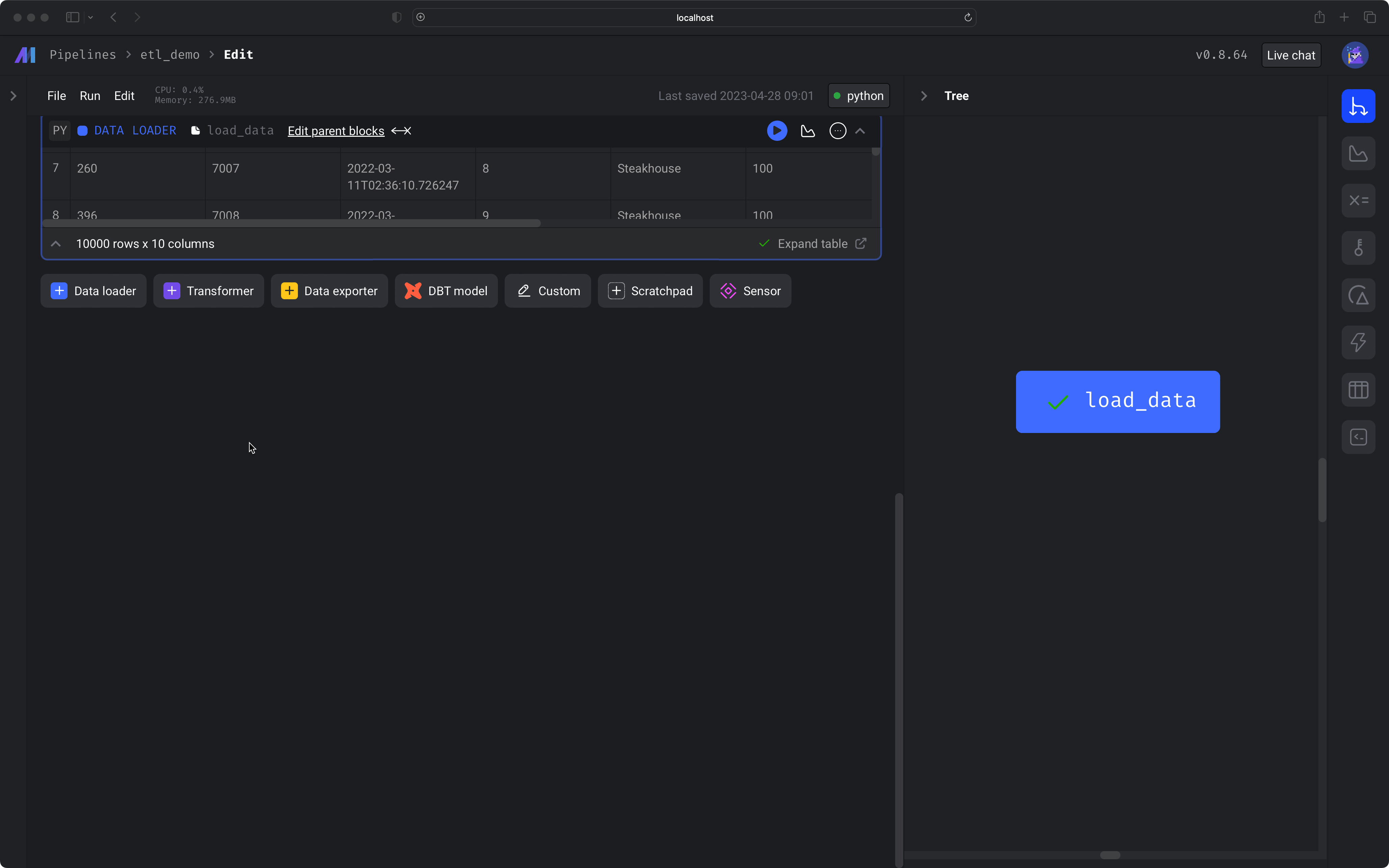 Transform data